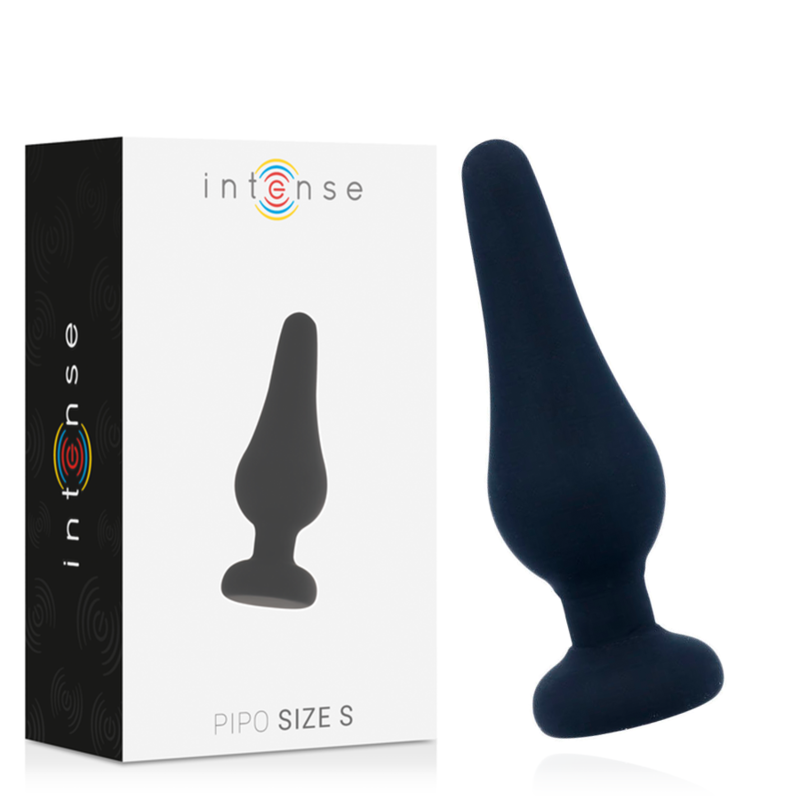 INTENSE - ANALPLUG PIPO S SORT SILIKONE 9,8 CM