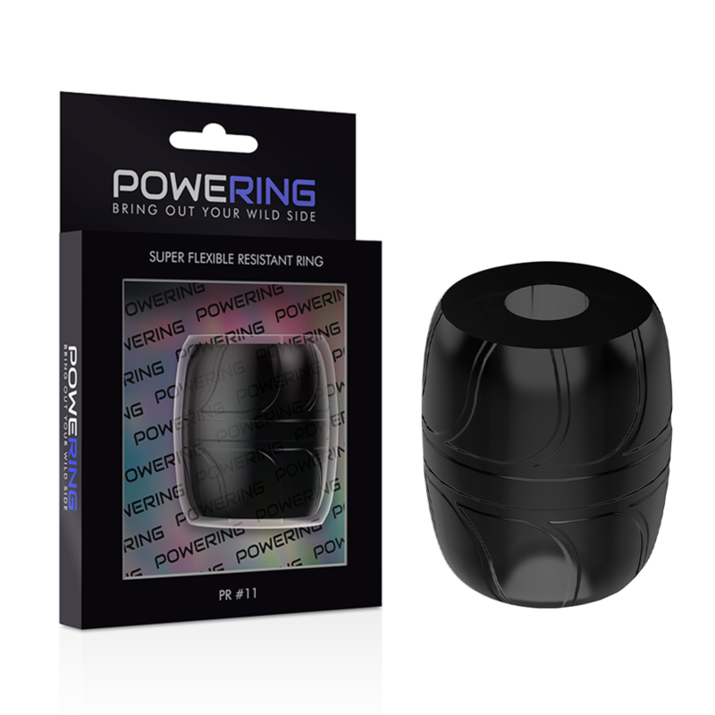 POWERING - SUPER FLEKSIBEL OG MODSTANDSDYGTIG PENISRING 5 CM PR11 SORT