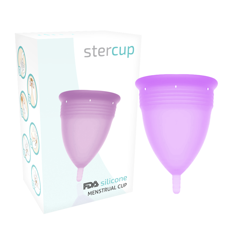 STERCUP - FDA SILIKONE MENSTRUATIONSKOP VIOLET - STØRRELSE L