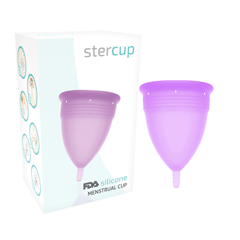 STERCUP - FDA SILIKONE MENSTRUATIONSKOP VIOLET - STØRRELSE S