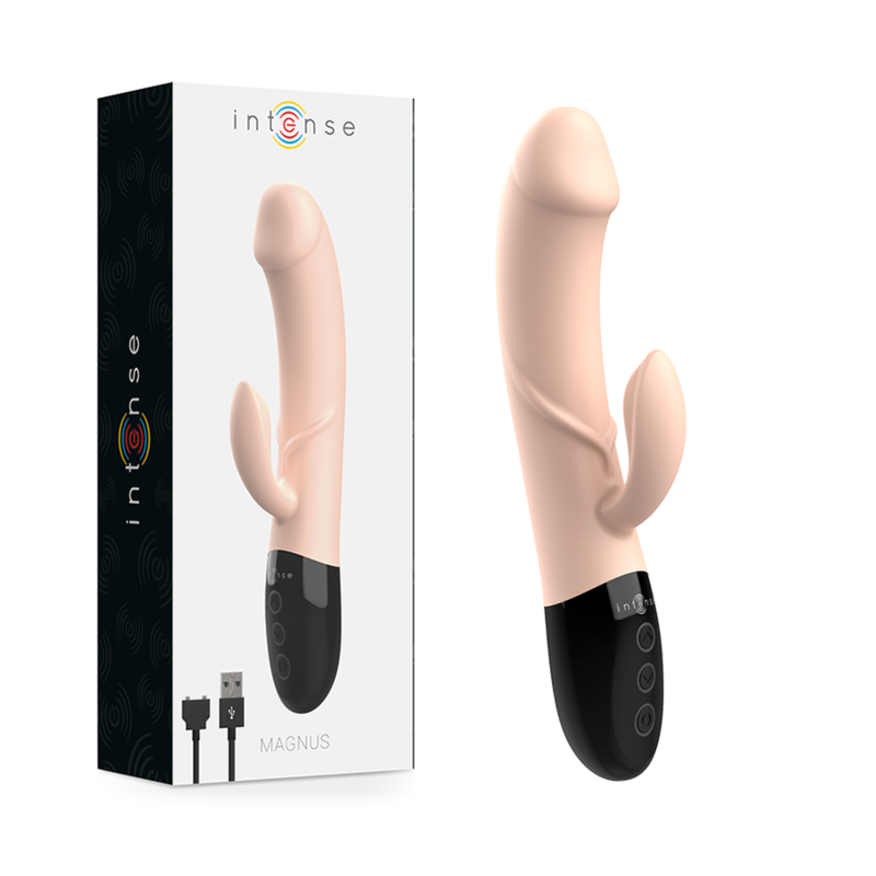 INTENS - MAGNUS DUAL NATURLIG GENOPLADELIG VIBRATOR