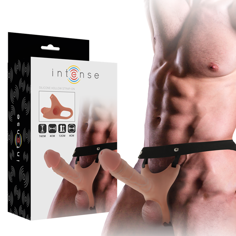INTENSE - HULT SELE MED SILIKONE DILDO 16 X 3,5 CM