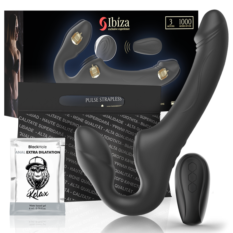 IBIZA - STROPLØS VIBRATOR MED FJERNBETJENINGSKNAP