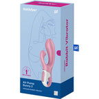SATISFYER - LUFTPUMPE KANIN 2 LYSERØD