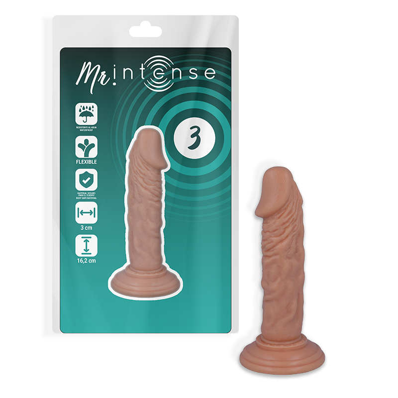 MR INTENSE - 3 REALISTISKE PIK 16,2 CM -O- 3 CM