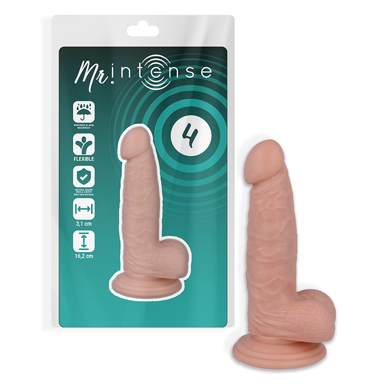 MR INTENSE - 4 REALISTISKE PIKKER 16,2 CM -O- 3,1 CM
