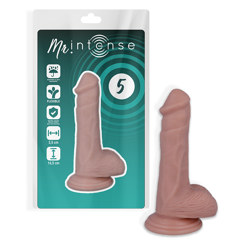 MR INTENSE - 5 REALISTISKE PIKKER 16,5 CM -O- 3,5 CM