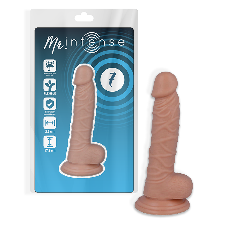 MR INTENSE - 7 REALISTISKE PIK 17,1 CM -O- 2,9 CM