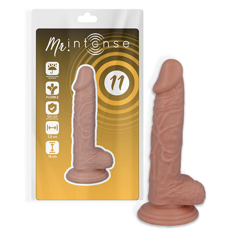 MR INTENSE - 11 REALISTISKE PIK 18 CM -O- 3,8 CM