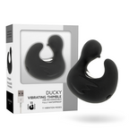 BLACK&SILVER - DUCKYMANIA GENOPLADELIG SILIKONE STIMULERENDE ANDE FINGERBØLG