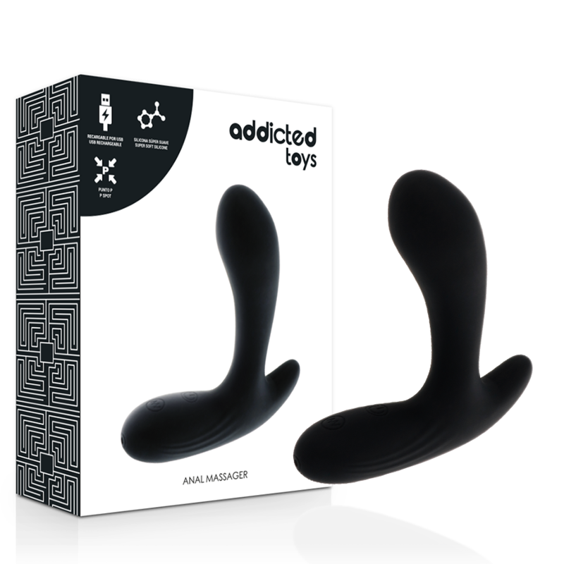 AFHÆNGIGE LEGETØJ - ANAL MASSAGEAPPARAT SORT VIBRATION