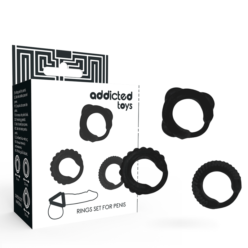 Addicted Toys - C-ringsæt sort