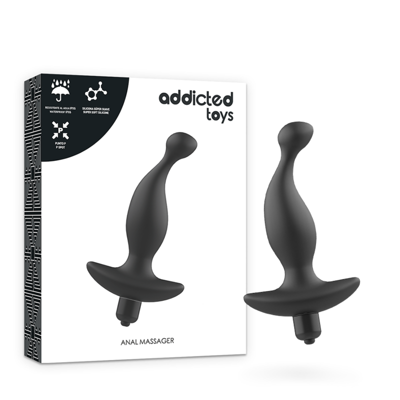 ADDICTED TOYS - ANAL MASSAGEAPPARAT MED SORT VIBRATION MODEL 1
