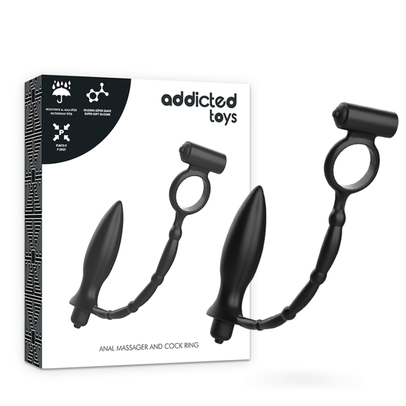 ADDICTED TOYS - ANALPLUG MED VIBRATIONSRING