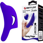 PRETTY LOVE - DELPHINI KRAFTIG MØRKEBLÅ FINGERSTIMULATOR