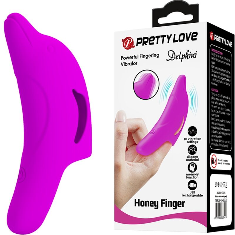 PRETTY LOVE - DELPHINI KRAFTIG LILLA FINGERSTIMULATOR