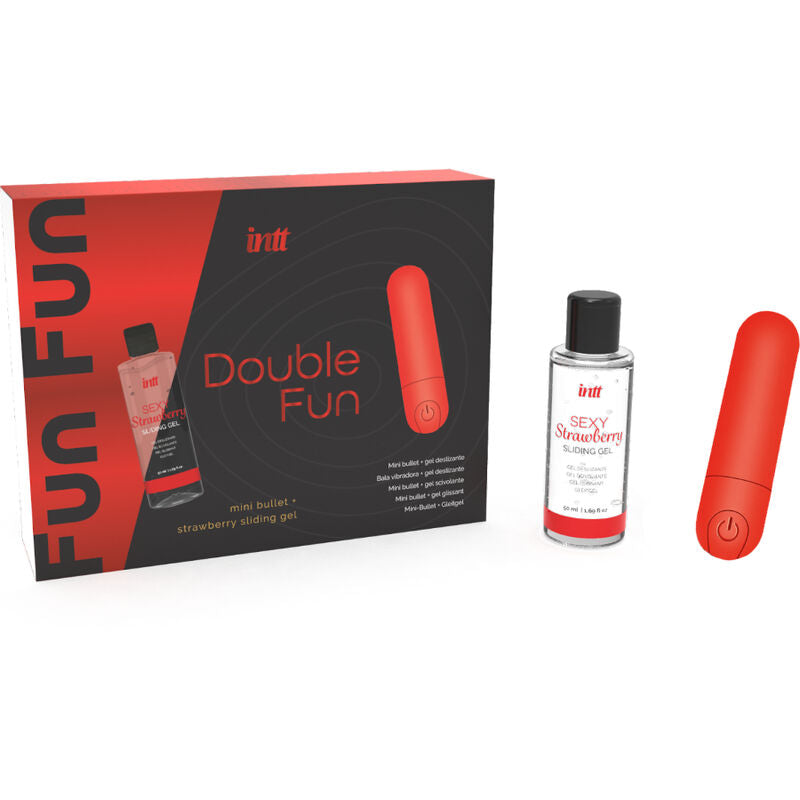 INTT RELEASES - DOBBELT SJOVT SÆT MED VIBRERENDE KUGLET OG JORDBÆR MASSAGEGEL