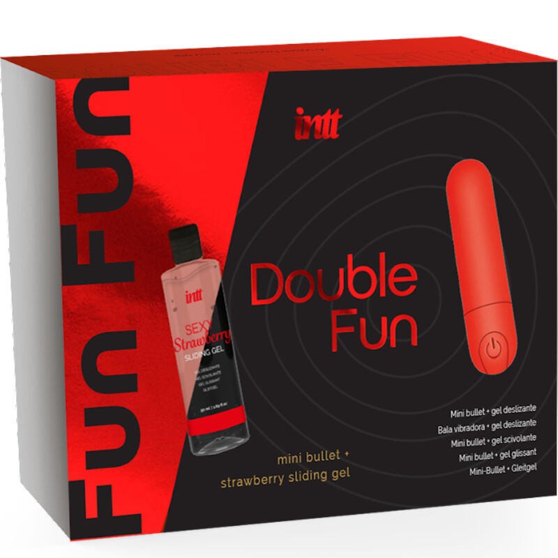 INTT RELEASES - DOBBELT SJOVT SÆT MED VIBRERENDE KUGLET OG JORDBÆR MASSAGEGEL