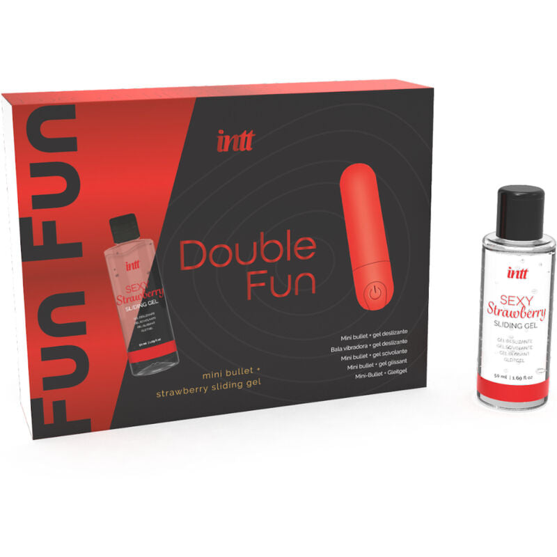 INTT RELEASES - DOBBELT SJOVT SÆT MED VIBRERENDE KUGLET OG JORDBÆR MASSAGEGEL