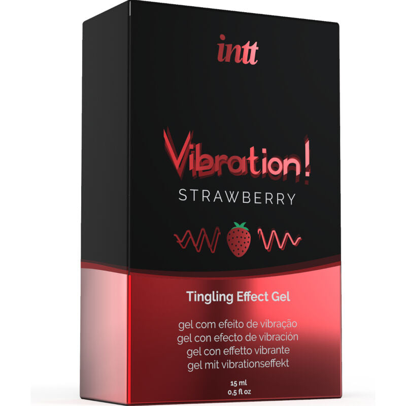INTT - KRAFTIG INTIM STIMULANT VIBRERENDE GEL JORDBÆR 15 ML