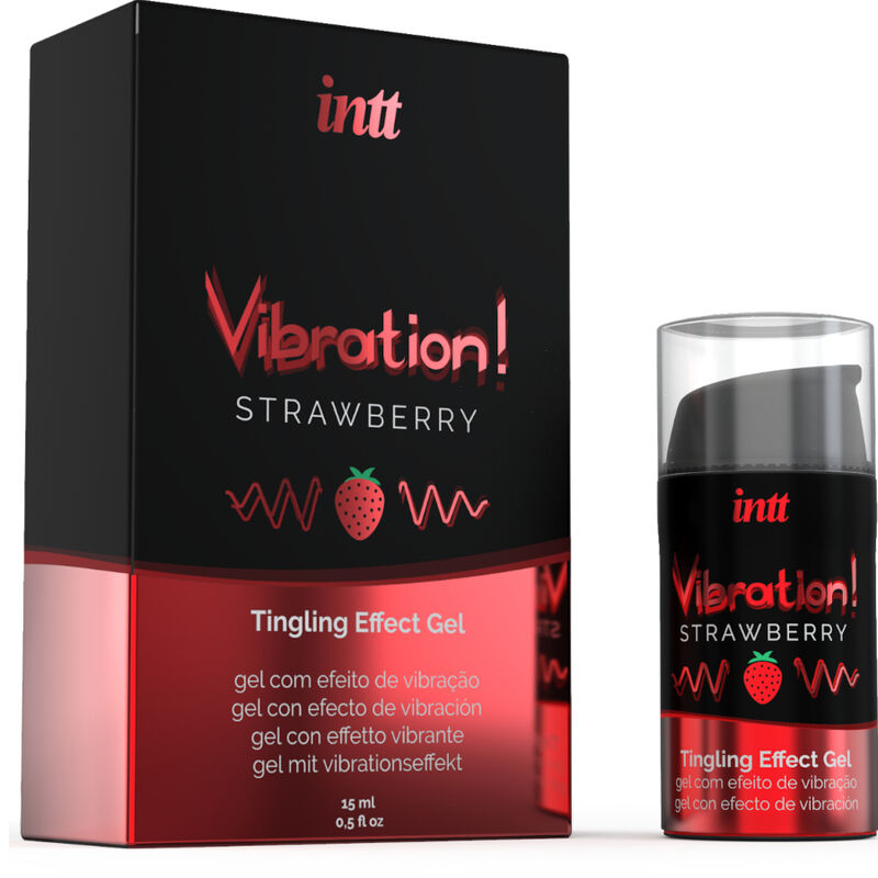 INTT - KRAFTIG INTIM STIMULANT VIBRERENDE GEL JORDBÆR 15 ML