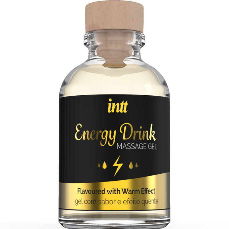 INTT MASSAGE & ORAL SEX - MASSAGEGEL MED SMAGSTILGJORT ENERGI-CA-DRIK OG VARMEEFFEKT