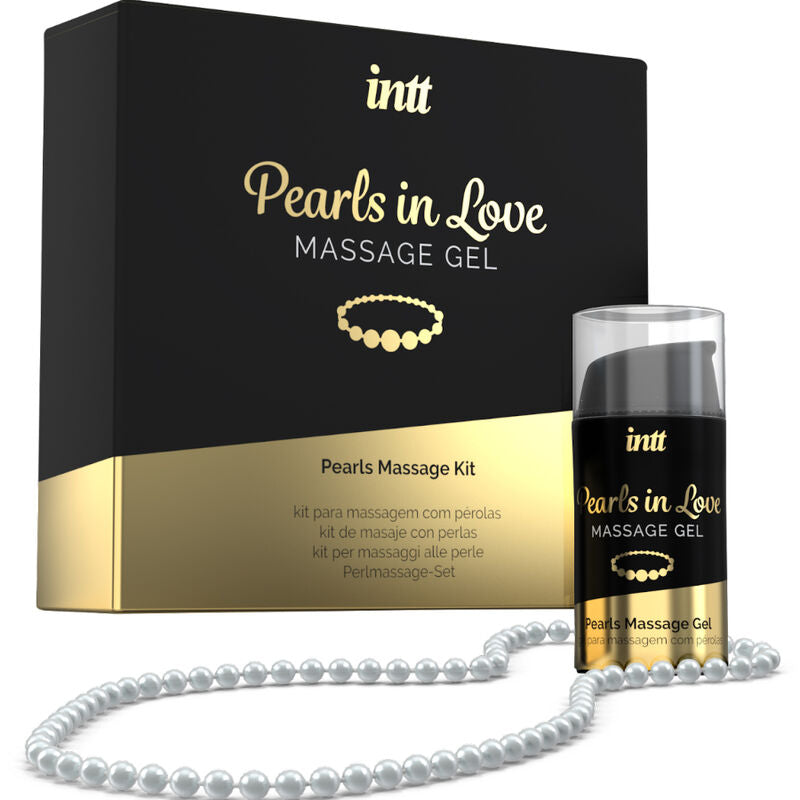 INTT MASSAGE & ORAL SEX - PERLER FORELSKET MED PERLEHALSKÆDE OG SILIKONE GEL