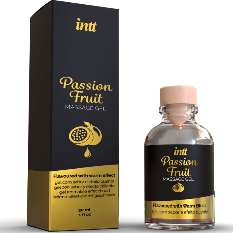 INTT MASSAGE & ORAL SEX - MASSAGEGEL MED PASSIONSFRUGTSMAG MED VARMEEFFEKT