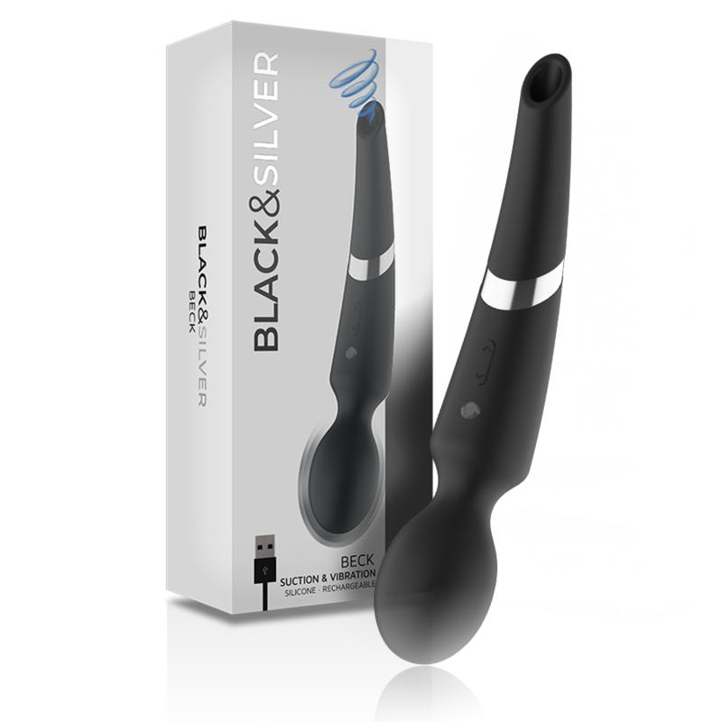 BLACK&SILVER - BECK-STAV OG SUGEKOP 2-I-1 SILIKONE