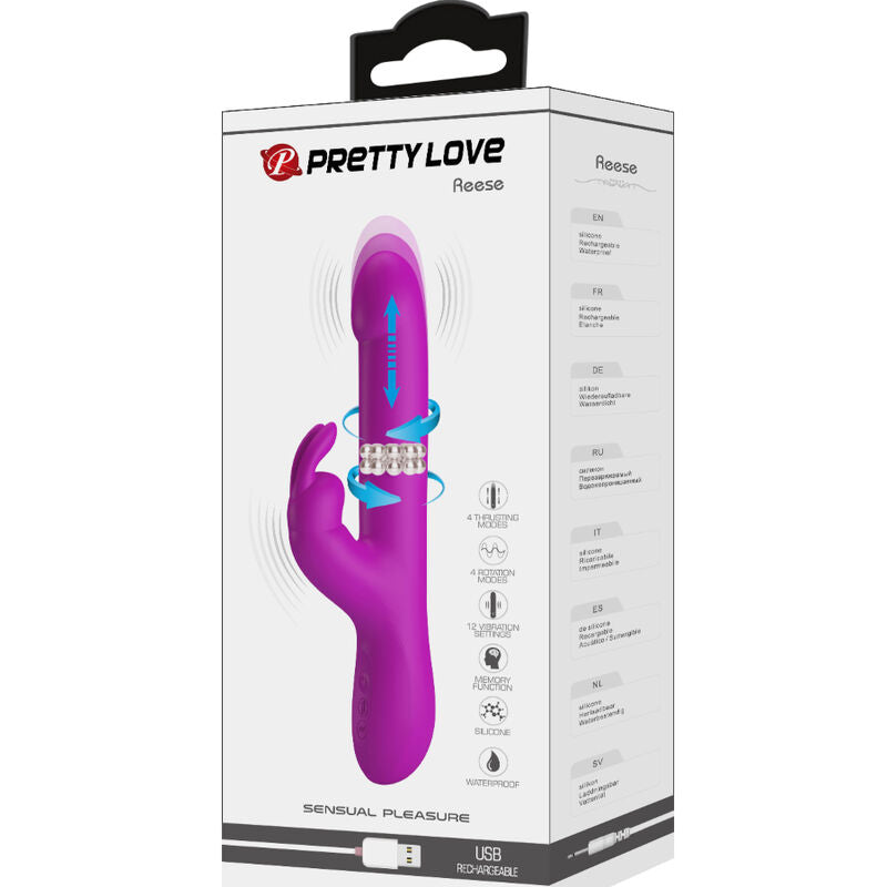 PRETTY LOVE - REESE VIBRATOR MED LILLA ROTATION