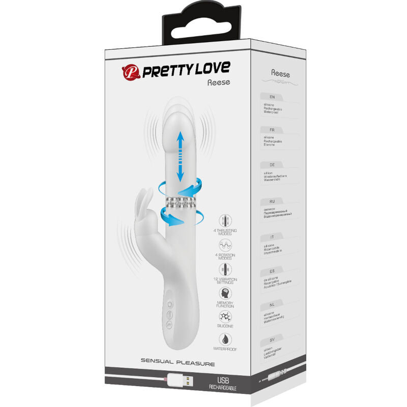 PRETTY LOVE - REESE VIBRATOR MED SØLV ROTATION