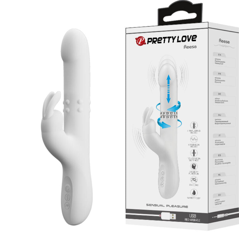 PRETTY LOVE - REESE VIBRATOR MED SØLV ROTATION