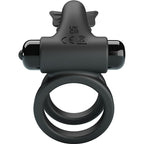PRETTY LOVE - DOBBELT VIBRERENDE RING MED SORT STIMULATOR