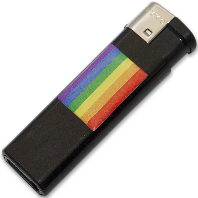 PRIDE - LYS SORT MED LGBT-FLAG