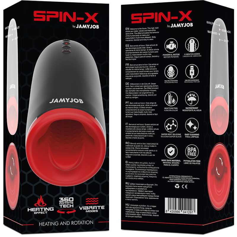 JAMYJOB - SPIN-X VARME- OG ROTATIONSMASTURBATOR