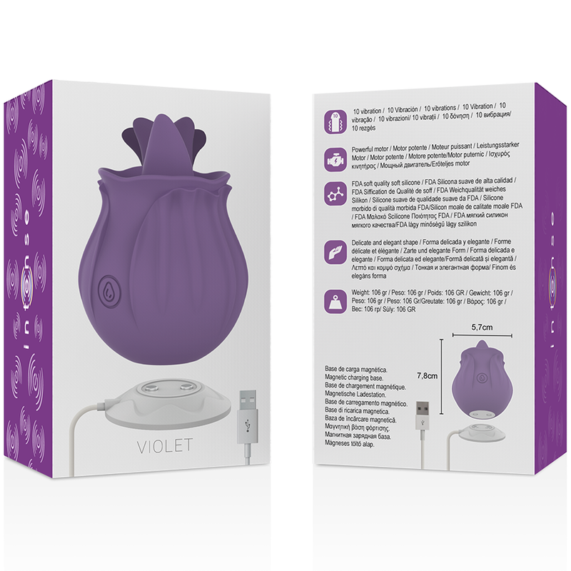 INTENS - VIOLET CL TORIS STIMULATOR 10 VIBRATIONER LILLA