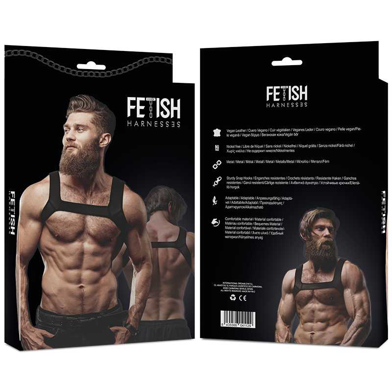 FETISH UNDERSODIG ATTITUDE - NEOPREN BRYSTSELE TIL MÆND STØRRELSE L