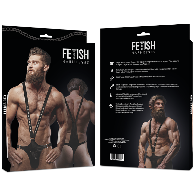 FETISH UNDERSODIG ATTITUDE - HERRE V-FORMET ØKO-LÆDERSELE