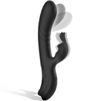 BLACK&SILVER - JAMIE GENOPLADELIG SILIKONE KANINSTIMULATOR SORT