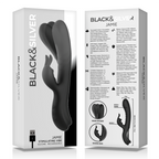BLACK&SILVER - JAMIE GENOPLADELIG SILIKONE KANINSTIMULATOR SORT