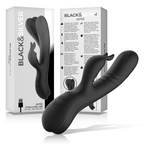 BLACK&SILVER - JAMIE GENOPLADELIG SILIKONE KANINSTIMULATOR SORT