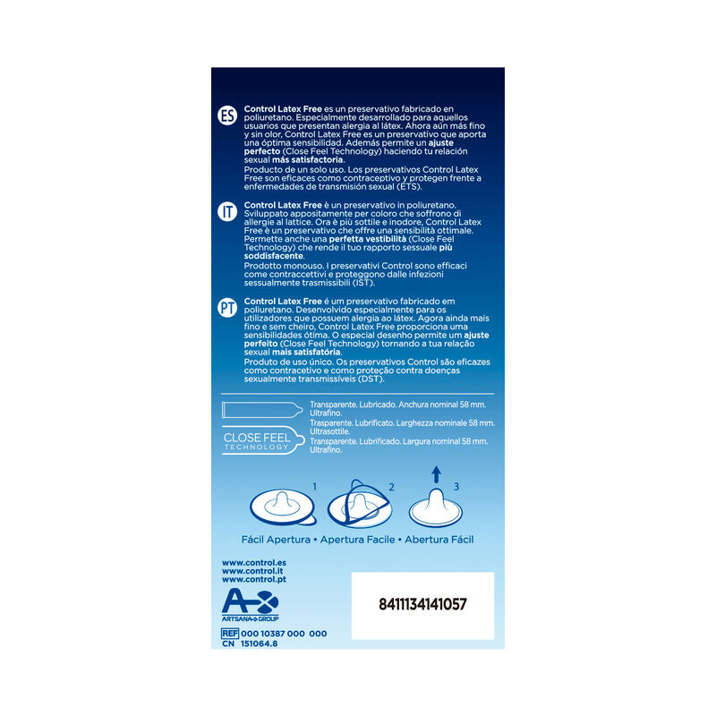 CONTROL - GRATIS SIN LATEX KONDOMER 5 STK.