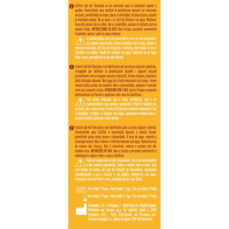 CONTROL - LUB GEL CHOKOLADE SMØREMIDDEL 75 ML