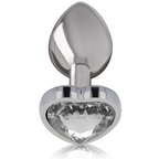 INTENSE - WHITE HEART ALUMINIUM METAL ANALPLUG STØRRELSE S