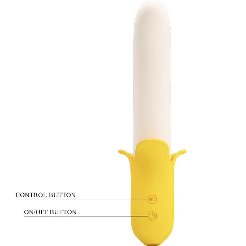 PRETTY LOVE - BANANA GEEK SUPER POWER 7 VIBRATIONER OP&NED SILIKONE SORT