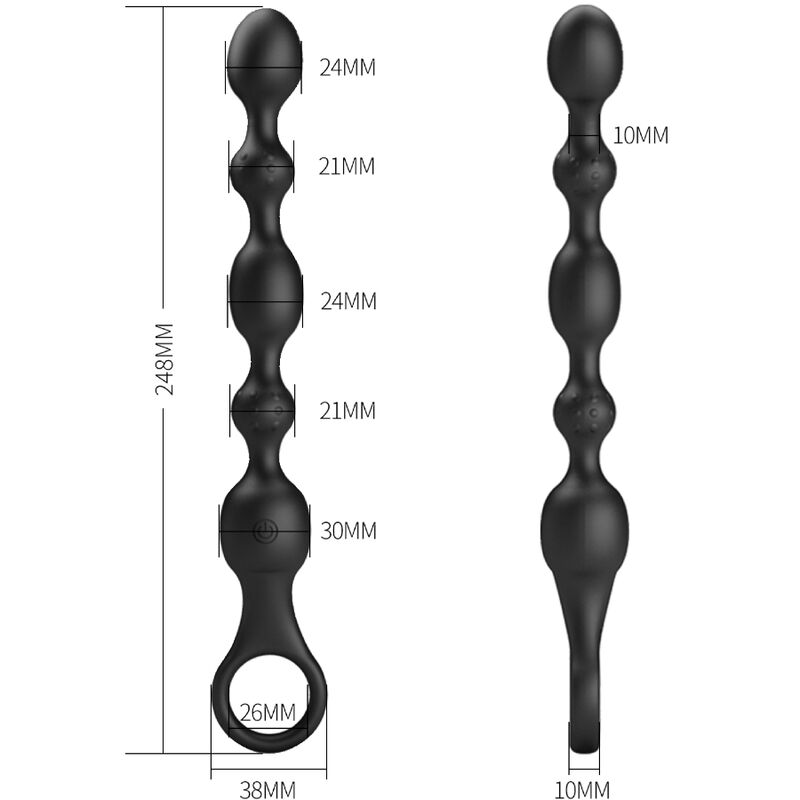 PRETTY LOVE - VAN ANAL BALLS 10 VIBRATIONER GENOPLADELIG SILIKONE