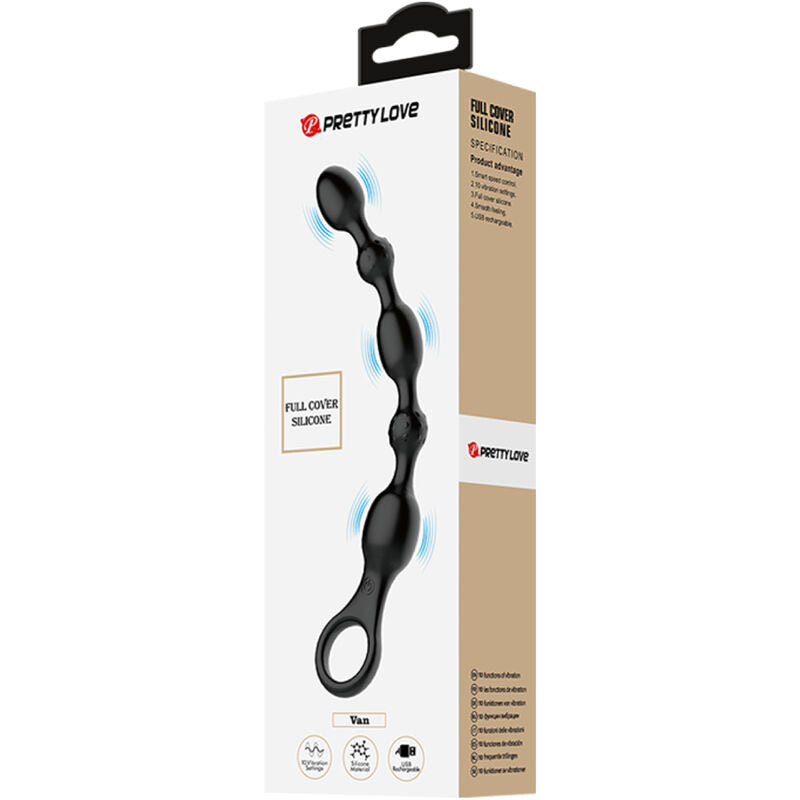 PRETTY LOVE - VAN ANAL BALLS 10 VIBRATIONER GENOPLADELIG SILIKONE