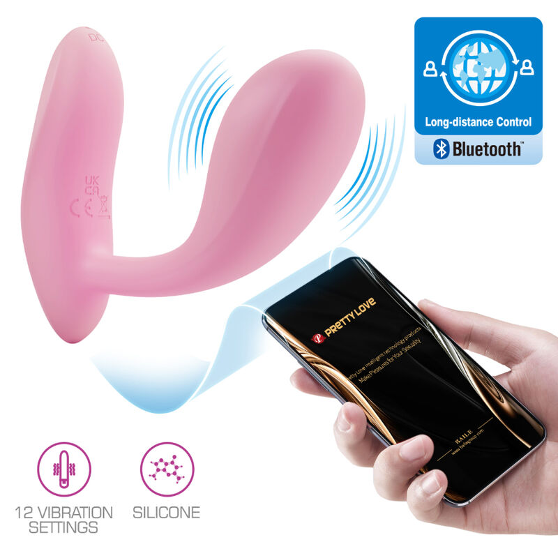 PRETTY LOVE - BAIRD G-SPOT 12 VIBRATIONER GENOPLADELIG PINK APP