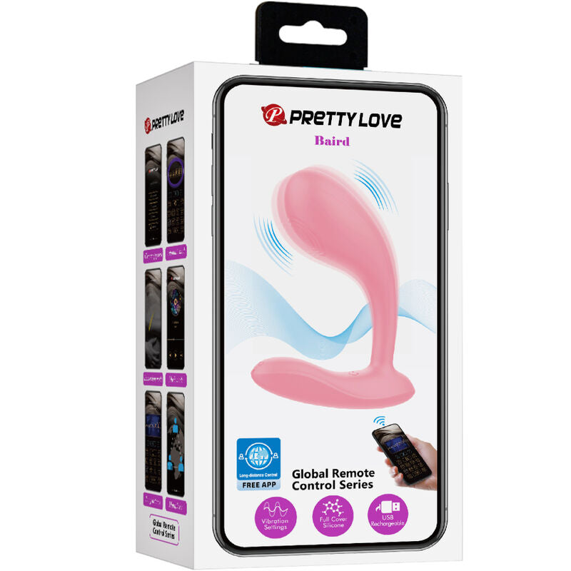 PRETTY LOVE - BAIRD G-SPOT 12 VIBRATIONER GENOPLADELIG PINK APP