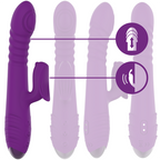 INTENS - IGGY MULTIFUNKTIONS GENOPLADELIG VIBRATOR OP & NED MED KLITORISTIMULATOR LILLA